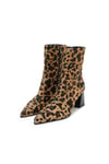 Leopar Desenli Sivri Burun Bilekte Bot 6,5 cm | Mio Gusto