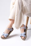 Marcia Mavi Renk Halat Tabanlı Sandalet-SANDALET-Mio Gusto-05629BUC
