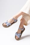 Marcia Mavi Renk Halat Tabanlı Sandalet-SANDALET-Mio Gusto-05629BUC