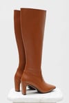 Mariana Taba Küt Burunlu Topuklu Çizme-Boots-Mio Gusto-02189TAC