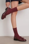 Mio Gusto Bordo Renk Rugan Oxford Ayakkabı
