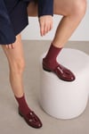 Mio Gusto Bordo Renk Rugan Oxford Ayakkabı