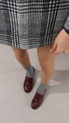 Mio Gusto Bordo Renk Rugan Oxford Kadın Ayakkabı Modelleri