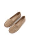 Mio Gusto Capri Hakiki Süet Bej Renk Kadın Loafer