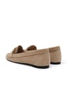 Mio Gusto Capri Hakiki Süet Bej Renk Kadın Loafer