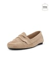 Mio Gusto Capri Hakiki Süet Bej Renk Kadın Loafer