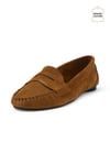 Mio Gusto Capri Hakiki Süet Taba Renk Kadın Loafer