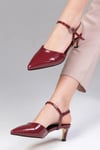 Mio Gusto Filippa Bordo Renk Topuklu Kadın Ayakkabı Modelleri