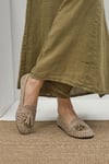 Mio Gusto Hazel Bej Renk Püsküllü Kadın Loafer