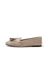 Mio Gusto Hazel Bej Renk Püsküllü Kadın Loafer