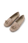 Mio Gusto Hazel Bej Renk Püsküllü Kadın Loafer