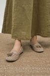 Mio Gusto Hazel Bej Renk Püsküllü Kadın Loafer