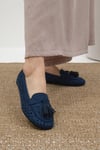 Mio Gusto Hazel Lacivert Renk Püsküllü Kadın Loafer