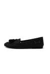 Mio Gusto Capri Hakiki Süet Lacivert Renk Kadın Loafer