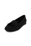 Mio Gusto Capri Hakiki Süet Lacivert Renk Kadın Loafer