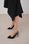 Mio Gusto Siyah Renk Süet Stiletto