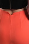 Mio Gusto Turuncu Renk Düz Paça Kumaş Kadın Pantalon