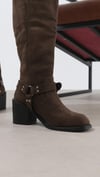 Mio Gusto Willow Kahverengi Küt Burun Biker Çizme