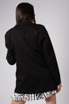 MIOROPA Siyah Renk Oversize Ceket-Ceket-Mioropa-G0052BLK