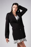 MIOROPA Siyah Renk Oversize Ceket-Ceket-Mioropa-G0052BLK