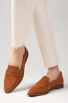 River Taba Renk Loafer Ayakkabı-DÜZ AYAKKABI-Mio Gusto-01393TAS