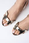 Romy Altın Renk Mini Ökçeli Ayakkabı-Low Heels-Mio Gusto-02301GOC