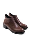Rosa Kahverengi Oval Burunlu Bilekte Bot-Kalın Topuk-Mio Gusto-02286BRC