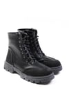 Samantha Siyah Renk Postal Bot-Thick Heels-Mio Gusto-01497BLZ