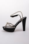 Susie Siyah Renk Platform Abiye Ayakkabı-TOPUKLU-Mio Gusto-05102BLR