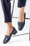 Verona Lacivert Renk Kısa Topuklu Ayakkabı-Low Heels-Mio Gusto-01562DBC