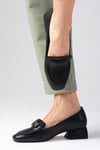 Verona Siyah Renk Kısa Topuklu Ayakkabı-Low Heels-Mio Gusto-01562BLC