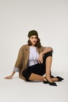 Yağyeşili Oversize Pamuklu Ceket