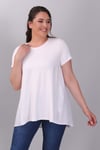 Arka Poplin Basıc Beyaz Bluz