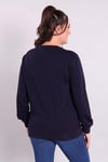Bisiklet Yaka Lacivert Sweat