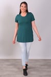 Bisiklet Yakalı Basic Yeşil Bluz