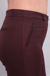 Fermuarlı Ve Çimalı Bordo Bilek Pantolon 