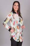Fırça Desen Baskılı Mint Tunik Gömlek
