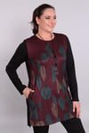 Geometrik Desen Bordo Tunik