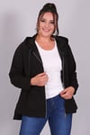 Kapüşonlu Cepli Siyah Sweat