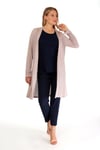 Ön Ve Arka Yaka Dantelli Bej Hırka
