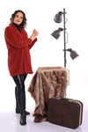 Peluş Kiremit Hırka