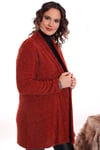 Peluş Kiremit Hırka