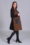 Piton Desen Taba Büyük Beden Hırka