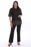 Şifonlu Abiye Gold Tunik 