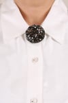 Trend42plus Black Nikel Buruşuk Kıvrımlı Tasarım Broş