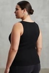 Trend42plus Büyük Beden Kalın Askılı Basic Top-Siyah