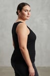 Trend42plus Büyük Beden Kalın Askılı Basic Top-Siyah