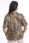 Trend42plus Büyük Beden Leopar Desenli Bluz 