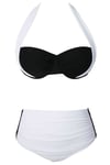 Angelsin Kaplı Siyah Beyaz Tasarım Bikini