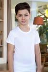 İç Giyim12'li Eko Paket Berrak 1502 Kısa Kollu Bisiklet Yaka %100 Pamuk Erkek Çocuk Fanila